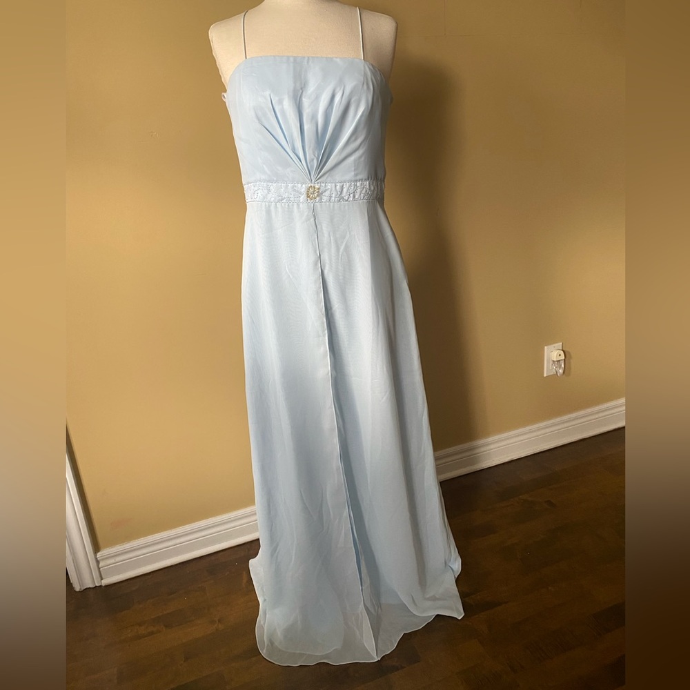 Milano Strapless Light Blue Dress